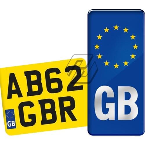 Motorcycle GB Euro Badge Sticker for Number-plate Vinyl Europe Legal Decal Case for Ducati Aprilia Honda MV Vespa