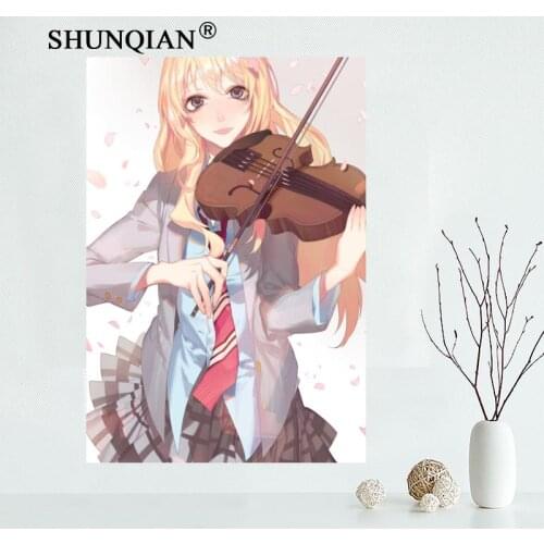 New Your Lie in April Canvas Cloth Poster for Home Decor painting Art Custom Print Your Design for Friends