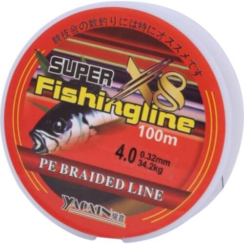 100 M Braided Fishing Line 8-Strand Line PE Durable Wear-resistant Super Strong Fishing Wire Suitable for Saltwater Freshwater
