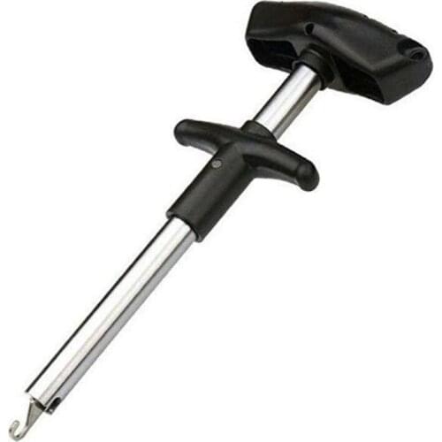 17cm Portable T-type Hook Remover Aluminum Tube Picker Luya Fishing Gear Take Hook Decoupling Device Fishing Tools