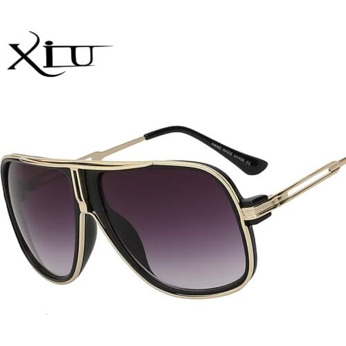 XIU sunglasses men summer style sunglasses square gold women brand designer sun glasses men oculos de sol masculino