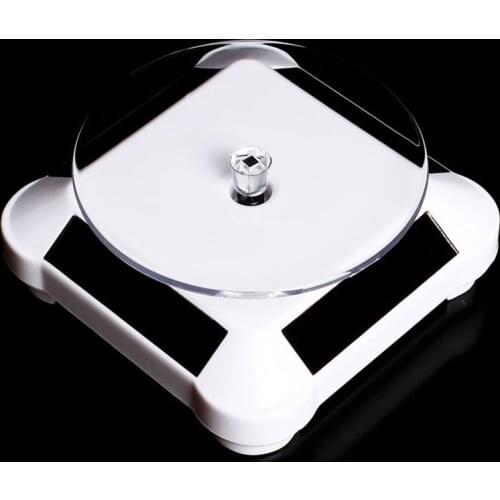 Solar Showcase 360 Automatic Rotating Turntable Jewelry Organizer Necklace Bracelet Watch Phone Display Stand LXH