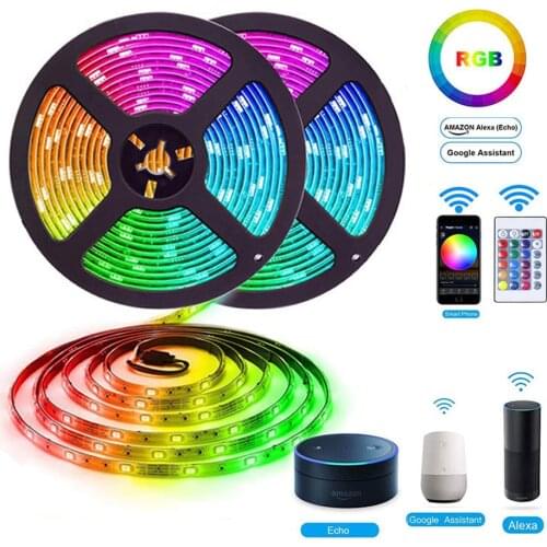 LED Strip lighting Bluetooth WIFI Controller Flexible RGB 5050 Decoration BackLight Lamp Night light Luminous String Waterproof