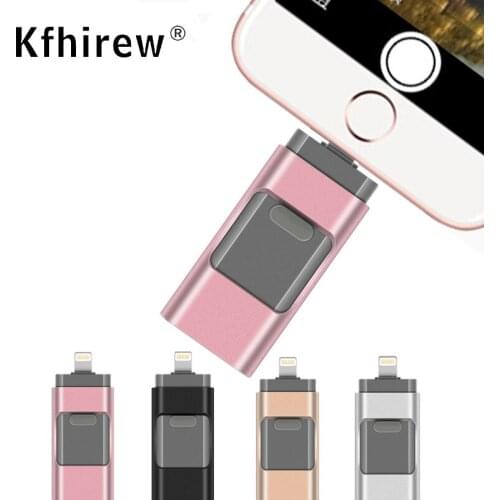 Hot OTG USB Flash Drive For iPhone X/8/7/7 Plus/6/6s/5/SE/ipad USB Flash Disk USB Stick Pen Drive 64GB 32GB 128GB 2.0