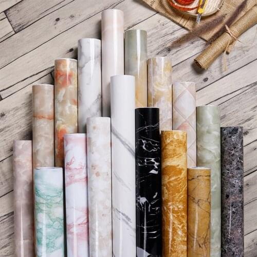 Kitchen&Bathroom Renovation Marble Waterproof Adhesive Stickers PVC wallpaper Wash Basin Stick Furniture Renovation Stick