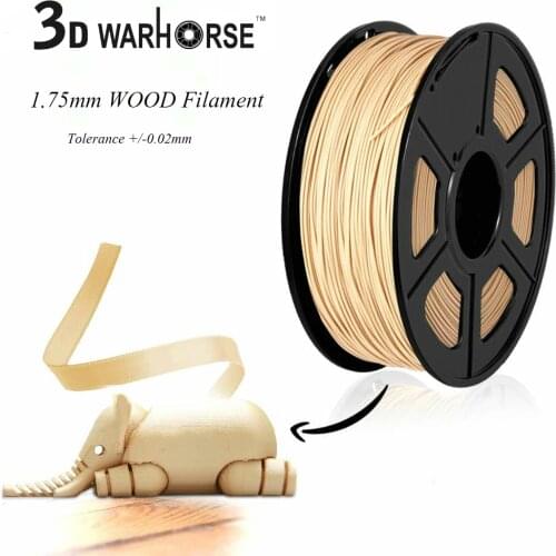 1.75mm 3D Printer Wood Fiber Filament 10% Wood Fiber PLA 3D Filament Close Wooden Effect Printing 1KG With Spool Consumable