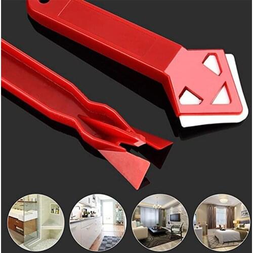 2pcs/1set Durable Silicone Glass Cement Kit Scraper Sealant Remover Tool Caulking Sealant Finishing Grout Floor Mould Removal