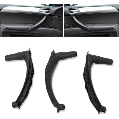 Car Interior Inside Door Panel Handle Pull Trim Cover 3Pcs Set For-Bmw E70 X5