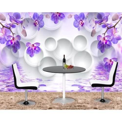 Beibehang Custom any size 3D wall wallpaper living room modern fashion beautiful orchid photo murals wall paper home decor tapet