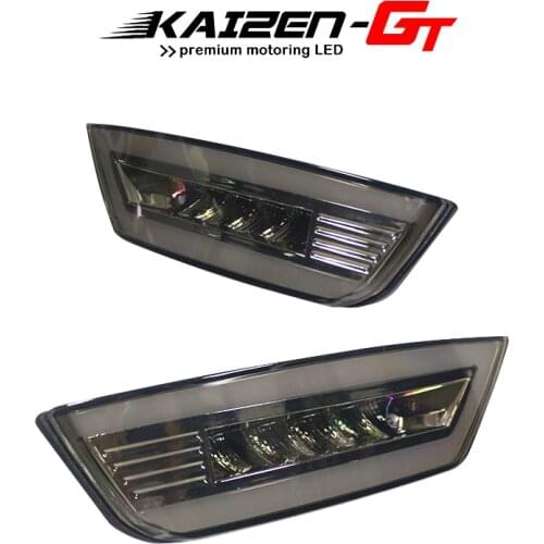 3D Optic Smoked Lens LED Rear Bumper Reflector Tail Brake Lights Turn Signal Backup Lamps For Ford Kuga Ecosport Focus Hatchback