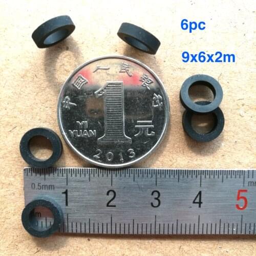 6pcs 9mmx6x2mm rubber ring sleeve wheel damping sleeve for cassette deck tape recorder audio player micro stereo