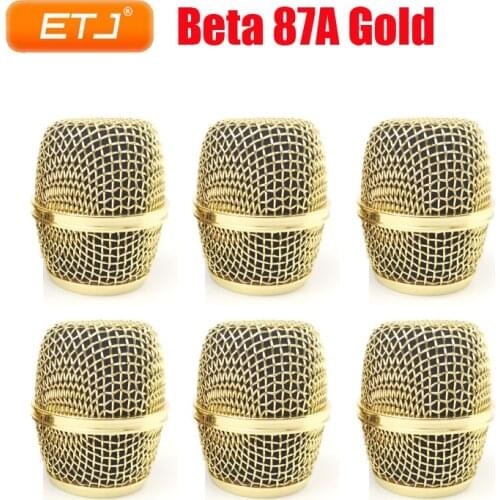 6pcs Beta87A Grille Mesh Ball For Shure Ball Gold Head Replacement Beta 87A Accessories Wholesales