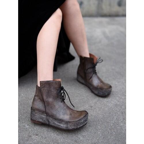 Artmu Women's Wedge Ankle Boots