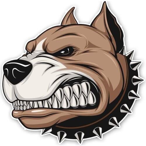 Dawasaru A Cruel and Ferocious Dog Car Sticker Personality Decal Laptop Motorcycle Auto Accessories Decoration PVC,14cm*11cm