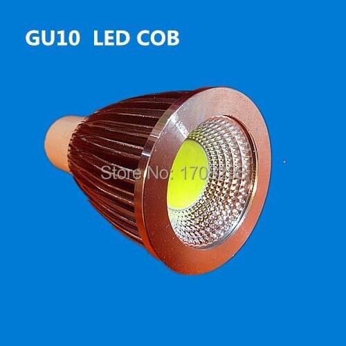 DHL 100pcs New 70MM COB spotlight gu10 led spotlight 5W COB Ultra bright Lamp Bulb AC85~265V indoor light CE ROHS 500LM