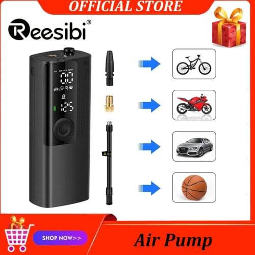 Electric USB Rechargeable Air Pump Tire Inflator Cordless Portable Compressor Digital Car Tyre Pump for Car Bicycle Tires Balls