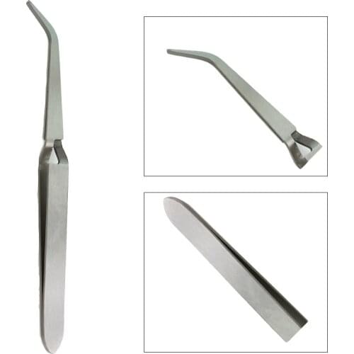 ERUIKA 1pcs Stainless Steel Tweezer Rhinestones Picking Tools Eyebrow Clip Grafting Eyelashes Makeup Nail Art Tweezers Tool