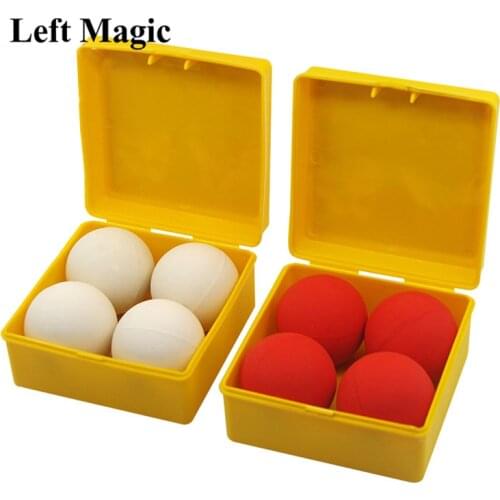 Good quality Best one ball to four white red Soft rubber Multiplying Ball stage magic tricks magician props magic toy 83150