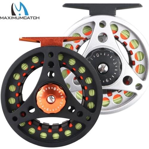 Maximumcatch ECO 3/4/5/6/7/8WT Fly Reel Large Arbor Aluminum Fly Fishing Reel with Extra Spool with Fly Lines Combo