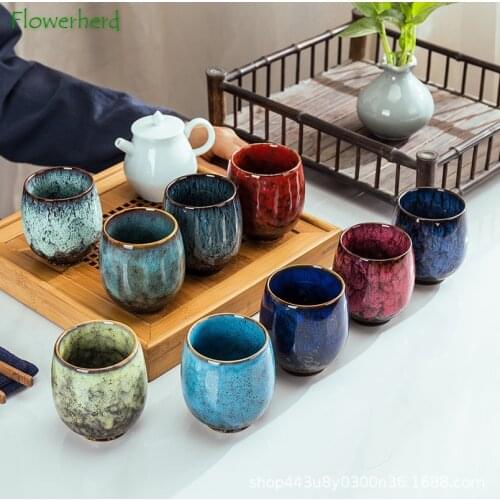 Kiln Change Ceramic Porcelain Kung Fu Tea Cup Teaware Tea Set Tea Cup Master Single Tea Cup Household Single Cup Water Cup