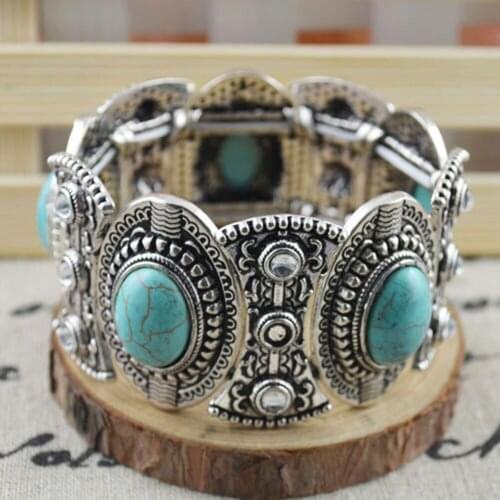 2018 Classical Womens Retro Vintage Natural Silver Cute Tibet Bracelet