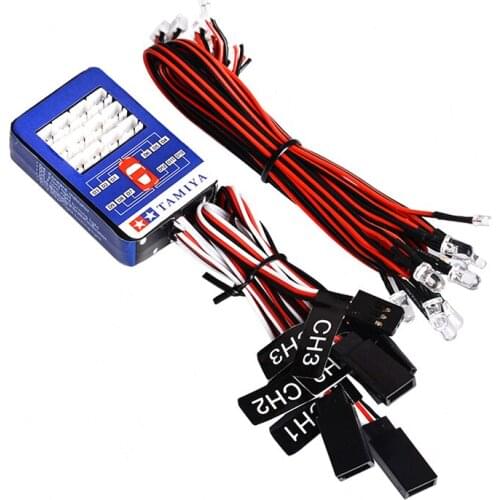Simulation Flash Light 12 LED Lighting Kit Steering Brake for 1/10 Scale Models RC Car Yokomo Tamiya HSP HPI AXIAL RC4WD Traxxas