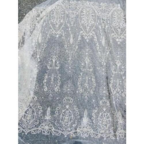 Fashionable SYJ-566817 Embroidered African French Net Lace Fabric For wedding Dress