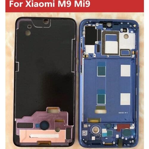 New For Xiaomi 9 Front LCD Housing Middle Faceplate Frame Bezel +Side Button For Xiaomi 9/M9/Mi9 Replacement Parts With Stickers