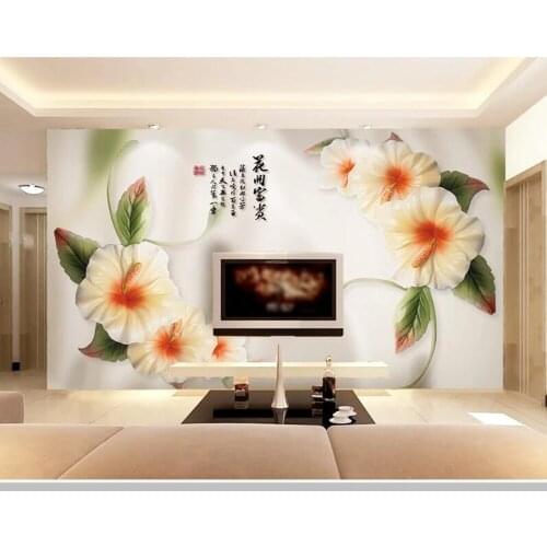 Papel de parede 3d stereo flower blooming begonia wallpaper sticker,living room tv wall bedroom wall papers home decor mural