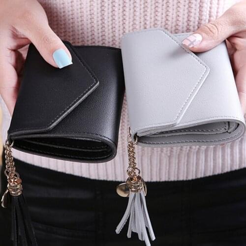 Lovely Mini Purse Tassel Wallet Women Fashion Purse Short Korean Students