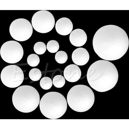 50Pcs Modelling Polystyrene Styrofoam Foam Ball Creative DIY Material round 2/3/4/5/6/8 cm
