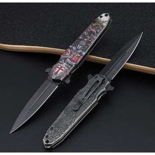 Folding Knife Portable Outdoor Self-defense Knife Camping Folding Knife Beautiful Collection Ornamental Knife Fruit Knife