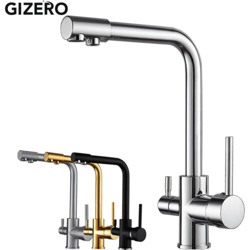 Kitchen Faucet Sink Mixer Drinking Water Mixer Tap Chrome Polished 360 Rotation Hot Cold Water Purifier Faucet Torneira ZR725