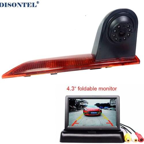 HD Car Brake Light Rear View Camera for Ford Transit Custom 2012-2015 DC 12V With 4.3" LCD Monitor