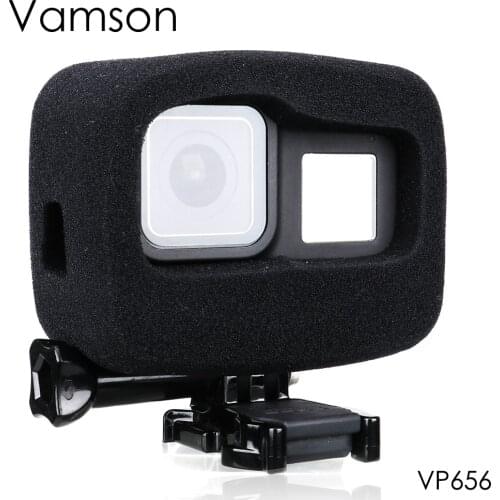 Vamson Windscreen Windshield Windslayer Cover Housing Cover for GoPro Hero 8 Black Reduces Wind Noise Optimal Audio VP656