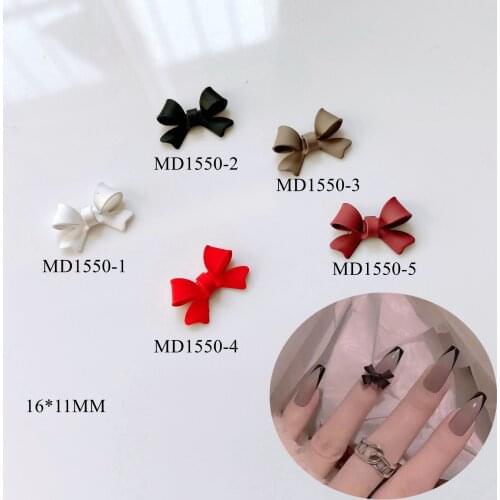 10pcs/bag Nail Art Metal 3D Charms Different Bow Bowtie Decoration MD1550