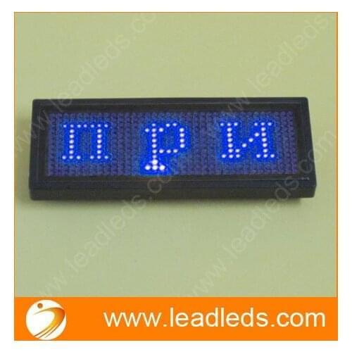 2 Sets/lot Blue led badge mini display include software and USB cable rolling message