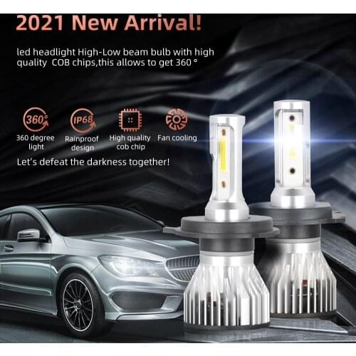 2Pcs Super Bright Car Headlights H7 LED H4 led H8/H9/H11 HB3/9005 HB4/9006 Auto Bulb 80W 20000LM Automobiles Headlamp 6500K