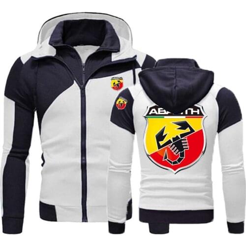 2021 ABARTH Men Harajuku Sweatshirt Spring Autumn Fleece Hoody Cotton Zipper Hoodies Jacket Male Clothing