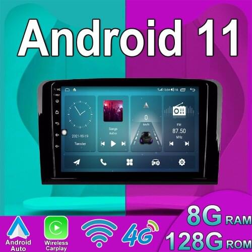 Carplay 6+128G Android 11 9" CAR For Mercedes Benz ML GL ML350 GL320 X164 2005 - 2009 Car Radio Player Navigation No DVD