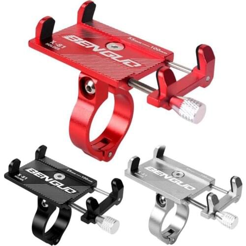 Mobile Phone Holder Portable Aluminium Alloy Phone Bracket Cellphone Mount For Bike Motorcycles Anti-Slip Smartphone Support