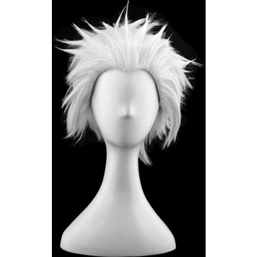 Fate/Grand Order Avenger Monte Cristo: Edmond Dantes Wigs Grey Curly Heat Resistant Synthetic Hair Cosplay Wig + Wig Cap