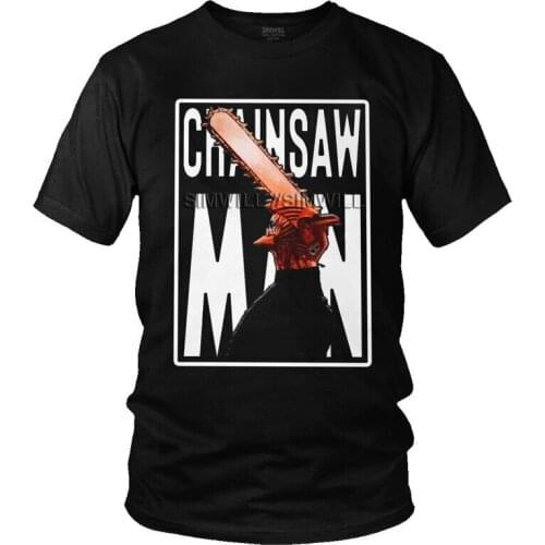 Mens Anime Manga Chainsaw Man T-Shirt Funny Demon Denji Power Tshirt Short Sleeve Cool T Shirt Homme Cotton Tee Tops Clothing