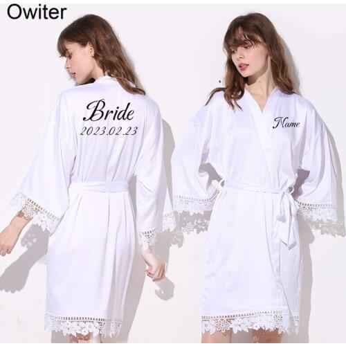Personalized Custom Robes Matt Satin Robe Silk Robe Bride Robe Bridesmaid Robe Bridal Robe Women Wedding Robe Sleepwear