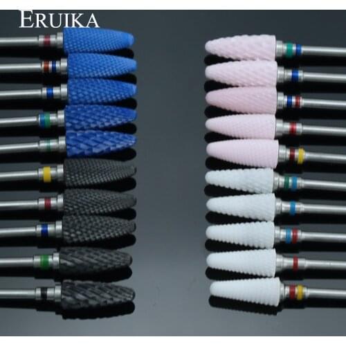 Ceramic Nail Drill Bit Mills Cutter for Manicure Rotary Burr Bits Electric Machine Accessories Milling Cutter for Nail Art Tool