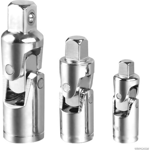 Wobble Socket Adapters 3Pcs Power Drill Sockets Adapter Sets 360° Rotatable Universal Joint Swivel Socket Set 1/4" 3/8 Wholesale