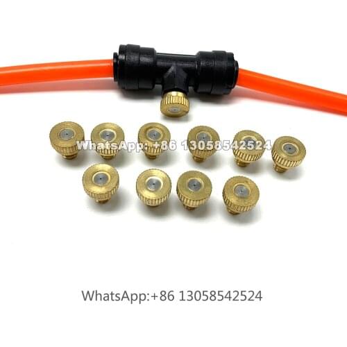 Low Pressure Mist Nozzle, Mist Cooling System Spraying Nozzle for Garden Greenhouse Outdoor Cooling and Humidifying