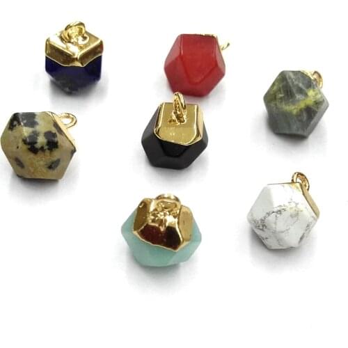 Natural Stone Agates White Turquoises Pendants irregular shape Pendant for Jewelry Making Diy necklace accessories Reiki Healing