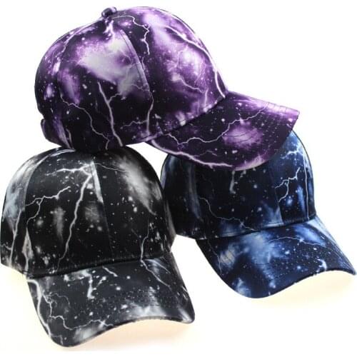 New Baseball Cap for Spring 2019 3D Digital Printing Lightning pattern Hip hop Hat Fashion individualism Unisex Baseball Cap