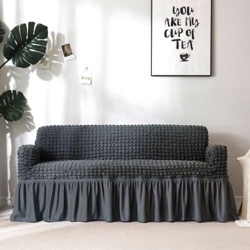 Northern Europe Solid Color Elastic Sofa Cover For Living Room Stretch Sectional Slipcovers Sofa Couch Cover 1-4 Seater